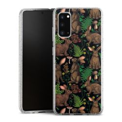 Silikon Glitter Case transparent-silber