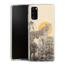 Silikon Glitter Case transparent-silber