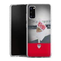 Silikon Glitter Case transparent-silber