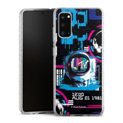 Silikon Glitter Case transparent-silber