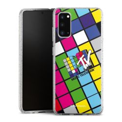 Silikon Glitter Case transparent-silber