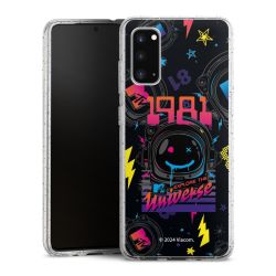 Silikon Glitter Case transparent-silber