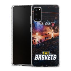 Silikon Glitter Case transparent-silber