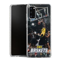 Silikon Glitter Case transparent-silber