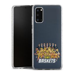 Silikon Glitter Case transparent-silber