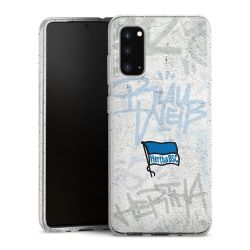 Silikon Glitter Case transparent-silber