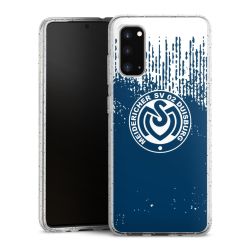 Silikon Glitter Case transparent-silber