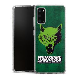 Silikon Glitter Case transparent-silber