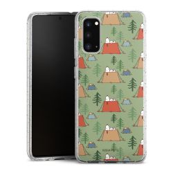 Silikon Glitter Case transparent-silber