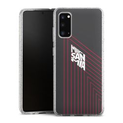 Silikon Glitter Case transparent-silber