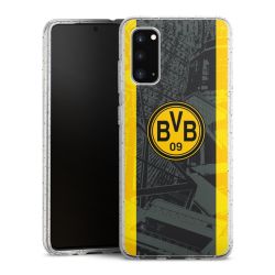 Silikon Glitter Case transparent-silber