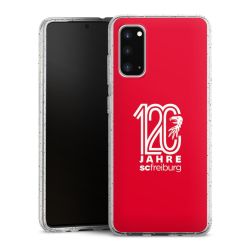 Silikon Glitter Case transparent-silber