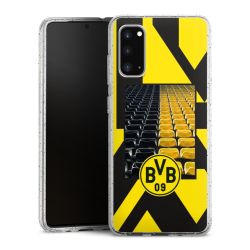 Silikon Glitter Case transparent-silber