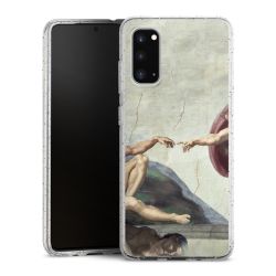 Silikon Glitter Case transparent-silber