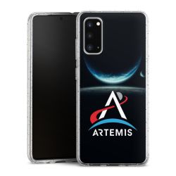 Silikon Glitter Case transparent-silber