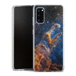 Silikon Glitter Case transparent-silber
