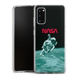 Silikon Glitter Case transparent-silber