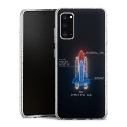 Silikon Glitter Case transparent-silber