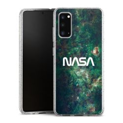 Silikon Glitter Case transparent-silber