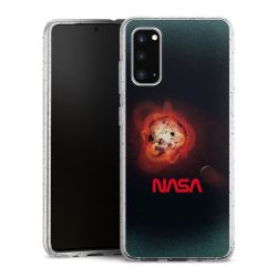 Silikon Glitter Case transparent-silber