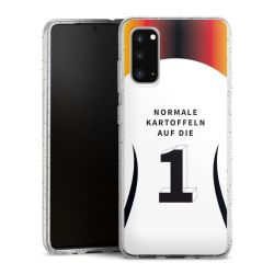 Silikon Glitter Case transparent-silber