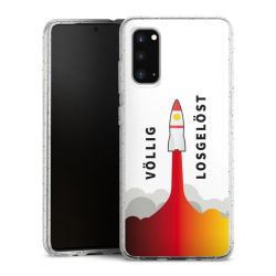 Silikon Glitter Case transparent-silber