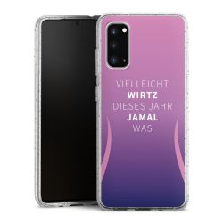 Silikon Glitter Case transparent-silber