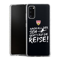 Silikon Glitter Case transparent-silber