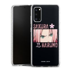 Silikon Glitter Case transparent-silber