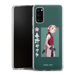 Silikon Glitter Case transparent-silber