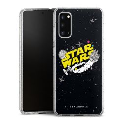 Silikon Glitter Case transparent-silber