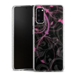 Silikon Glitter Case transparent-silber