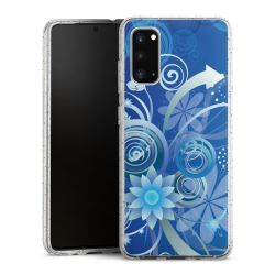 Silikon Glitter Case transparent-silber