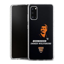 Silikon Glitter Case transparent-silber