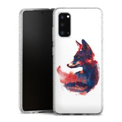 Silikon Glitter Case transparent-silber