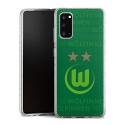 Silikon Glitter Case transparent-silber