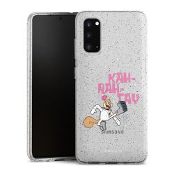 Silikon Glitter Case transparent-silber