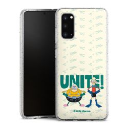 Silikon Glitter Case transparent-silber