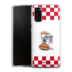 Silikon Glitter Case transparent-silber