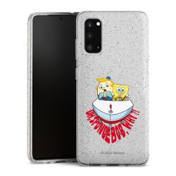 Silikon Glitter Case transparent-silber