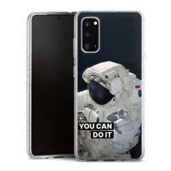 Silikon Glitter Case transparent-silber