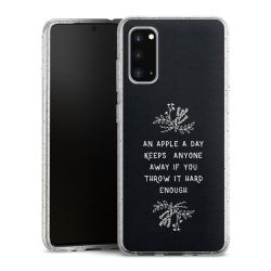 Silikon Glitter Case transparent-silber