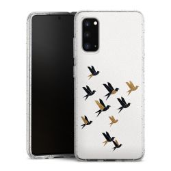 Silikon Glitter Case transparent-silber