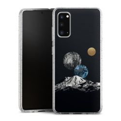 Silikon Glitter Case transparent-silber