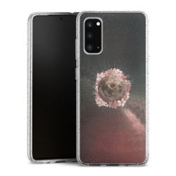 Silikon Glitter Case transparent-silber