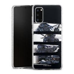 Silikon Glitter Case transparent-silber