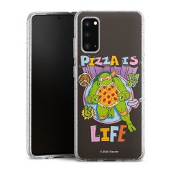 Silikon Glitter Case transparent-silber