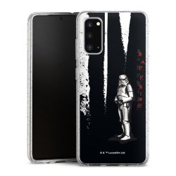 Silikon Glitter Case transparent-silber