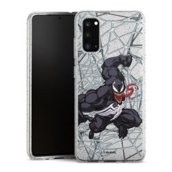 Silikon Glitter Case transparent-silber