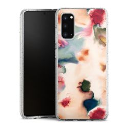 Silikon Glitter Case transparent-silber